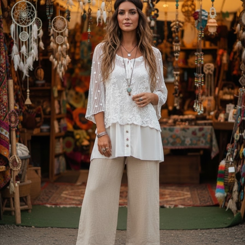 Elisa Cavaletti Sheer Lace Top Size M/L